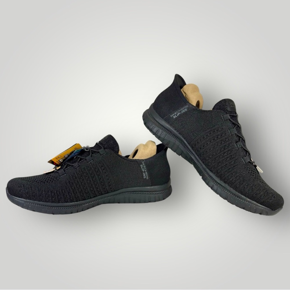 Skechers Slip-Ins Womens Size 9.5 Work Footwear Black Memory Foam - Picture 9 of 11